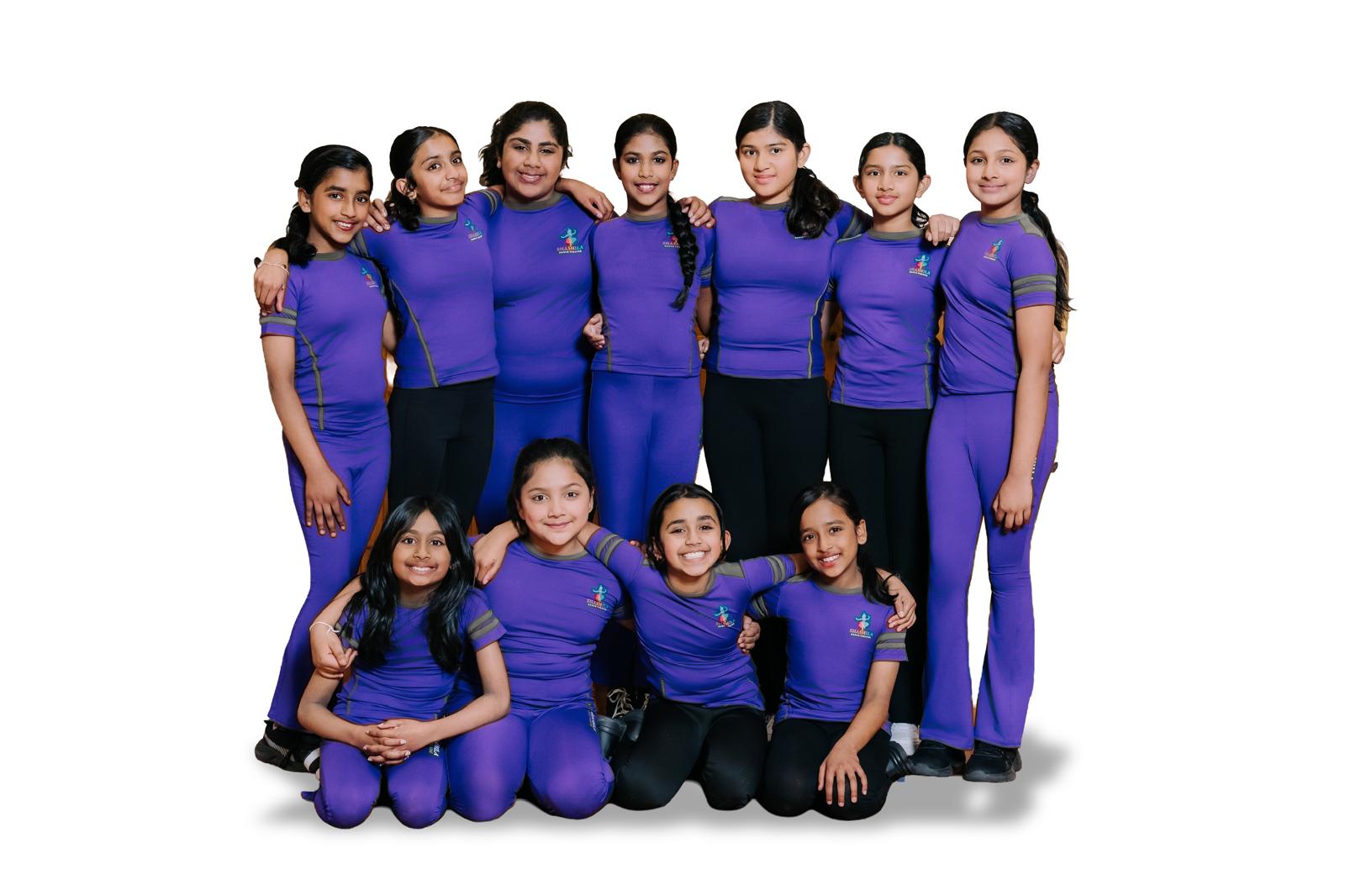 Young SHEEDance students together in studio clothing